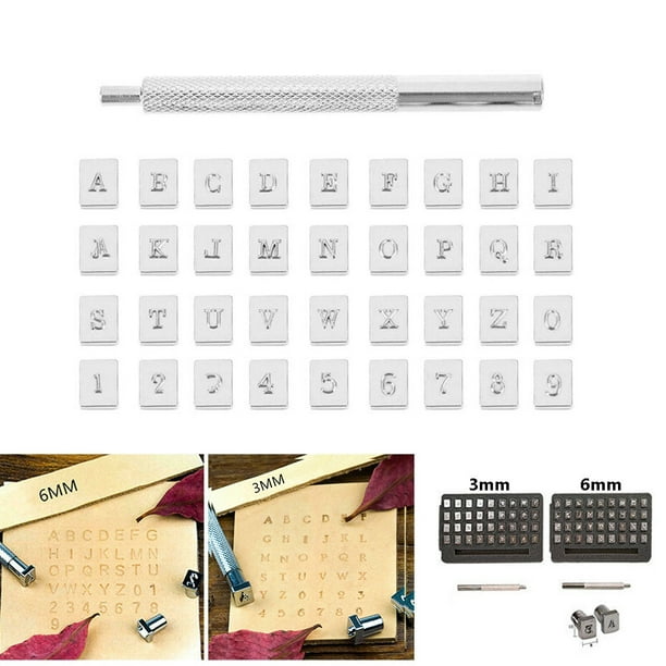 36pcs/set Steel Punch Alphabet Letter Number Stamper Set Metal Leather Tools